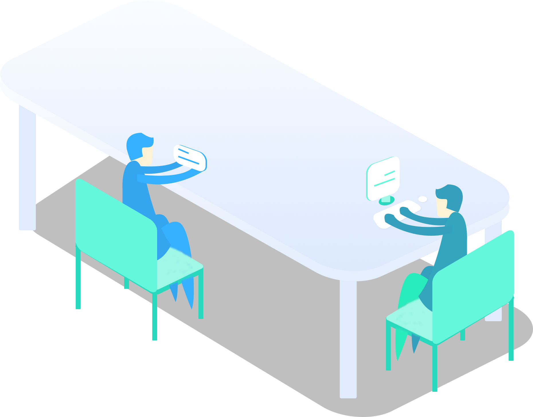 Office Cartoon Desk Man Png And Psd - Surfing Clipart (2000x2000), Png Download