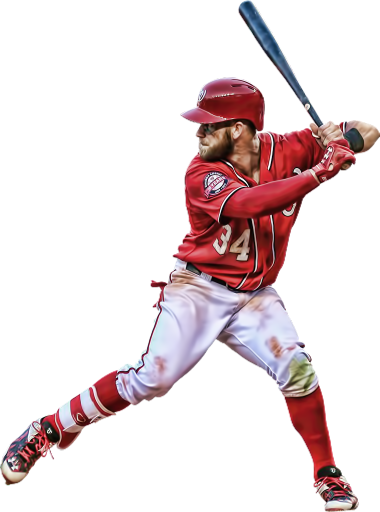 Baseball Player Png Clipart (760x1024), Png Download