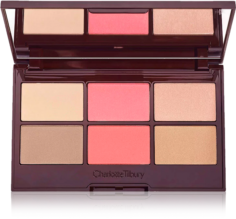 Charlotte Tilbury Glowing Pretty Skin Palette Clipart (1000x1000), Png Download
