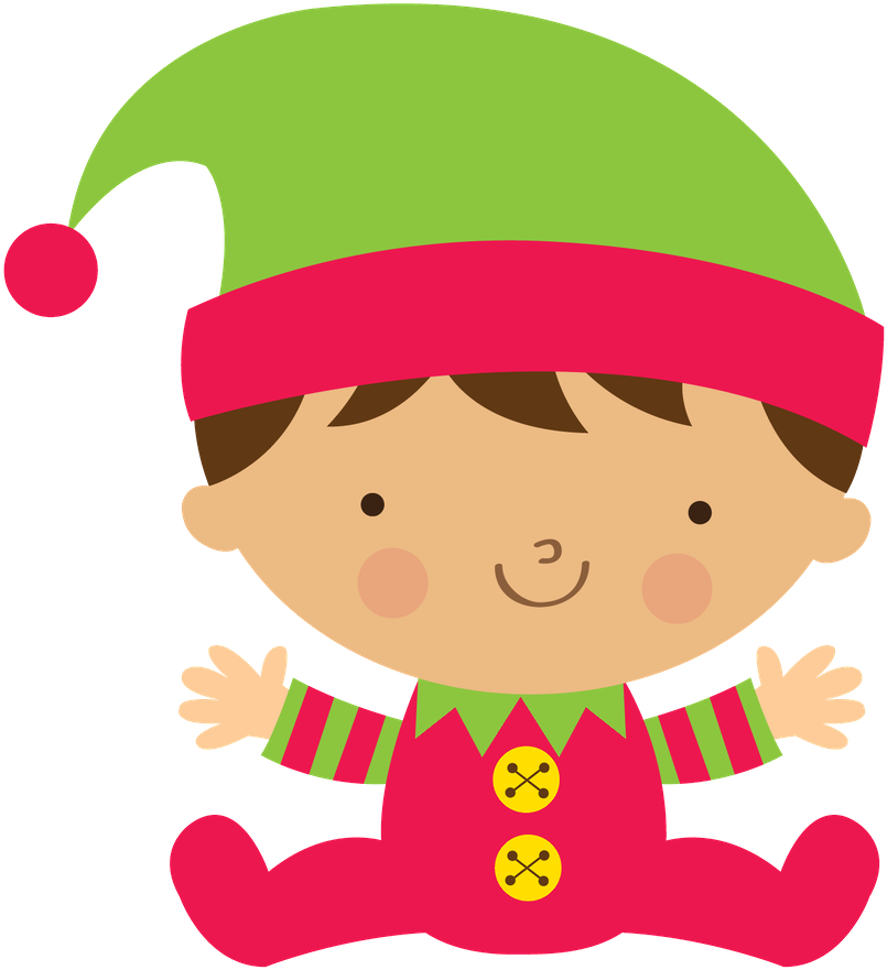 Christmas Vinyl, Christmas Store, Christmas Clipart, - Christmas Baby Elf Clipart - Png Download (805x881), Png Download