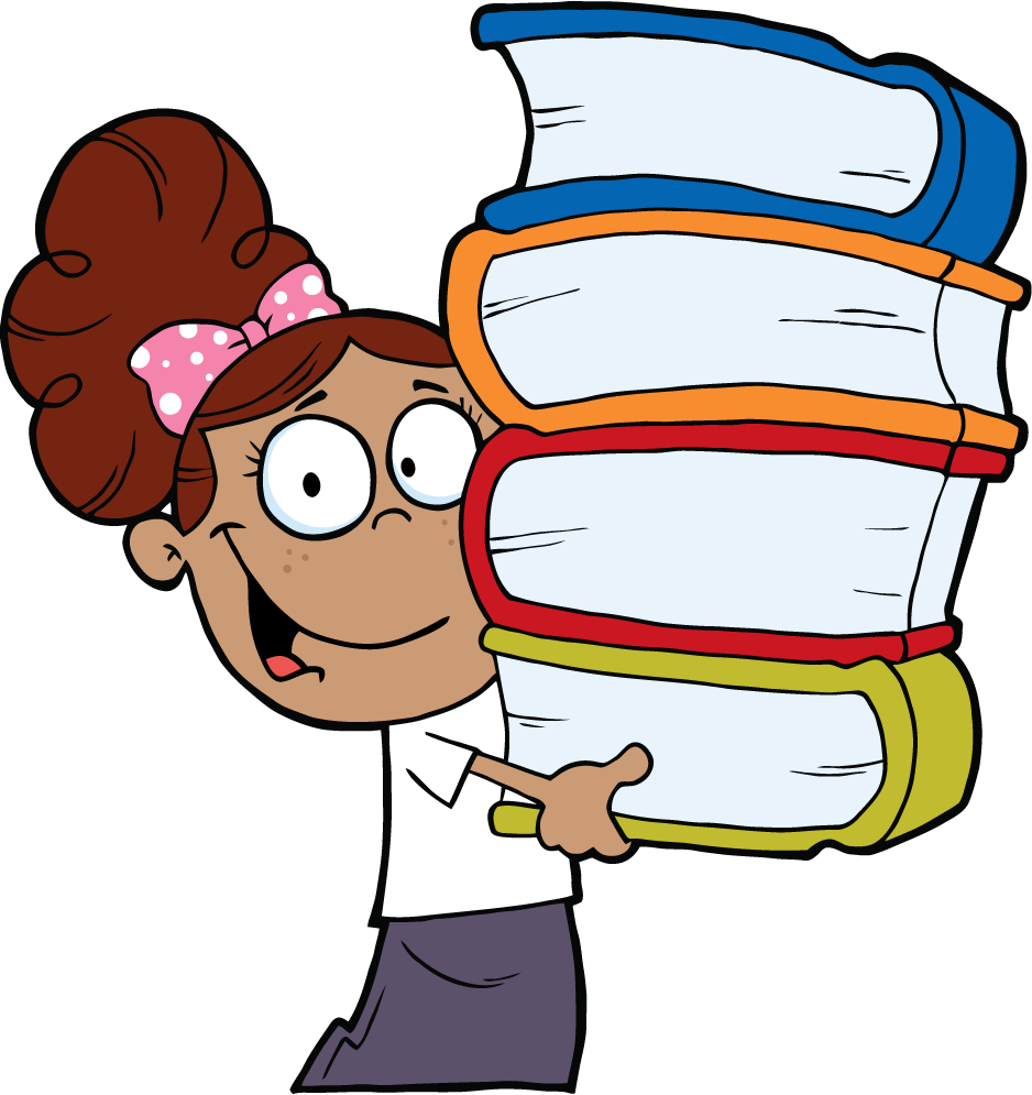 Girl Clipart Book Clip Arts For Free Download Png Png - Books Clip Art Transparent Png (938x995), Png Download