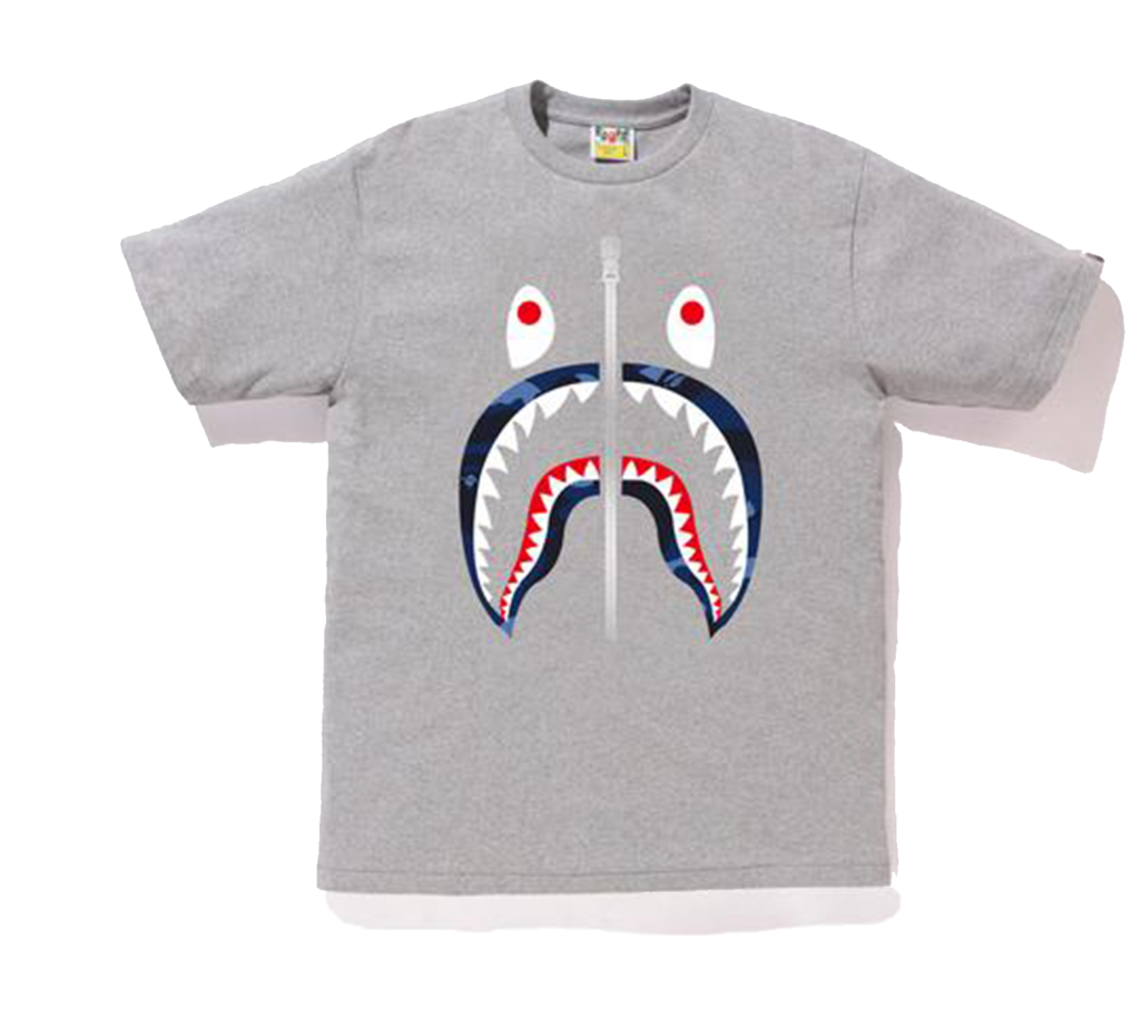 Bape Shark Grey Tee Clipart (1200x1200), Png Download