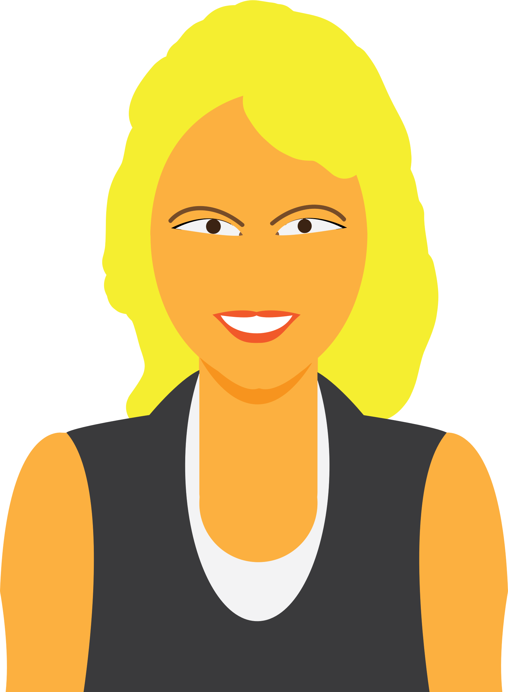 This Free Icons Png Design Of Cartoon Woman Avatar - Avatar Blond Woman Png Clipart (1684x2293), Png Download