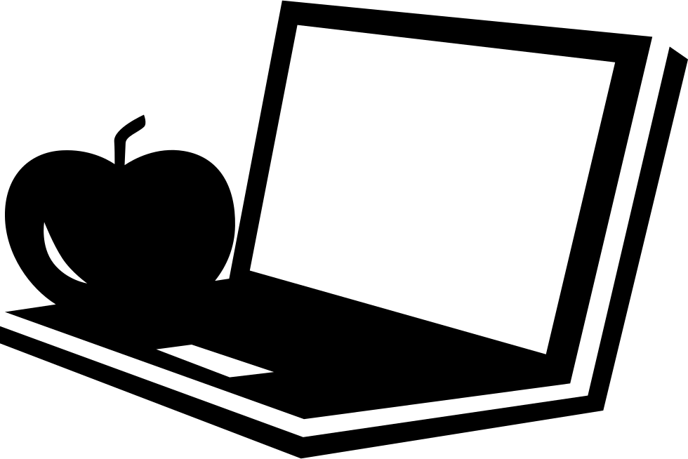 Open Laptop With An Apple Svg Png Icon Free Download - Computer Music Icon Clipart (980x654), Png Download