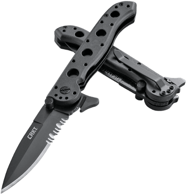 M16 13zlek Spear Point With Triple Point Serrations - Hunting Knife Clipart (920x412), Png Download