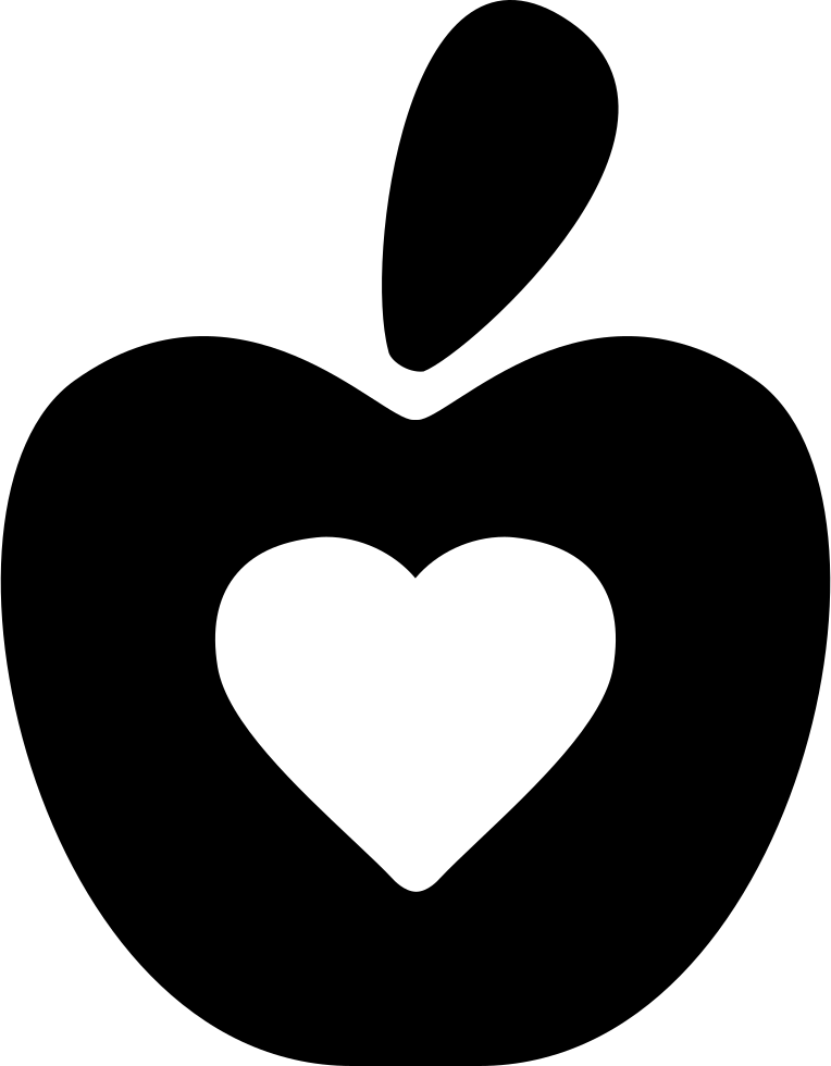 Healthy Food Symbol Of An Apple With A Heart Svg Png - Symbol Of Healthy Clipart (764x980), Png Download