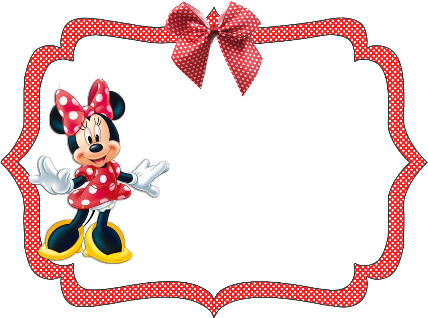 Convite De Aniversario Minnie Png - Cenefas De Minnie Mouse Clipart (1600x1131), Png Download