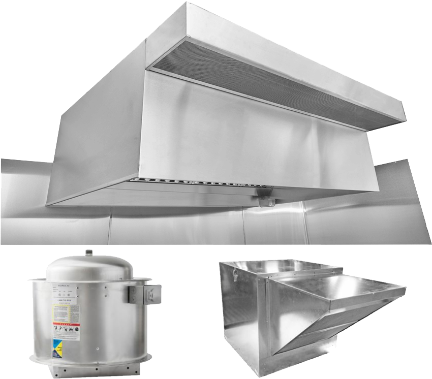 Exhaust Hood Packages - Restaurant Exhaust System Clipart (875x771), Png Download