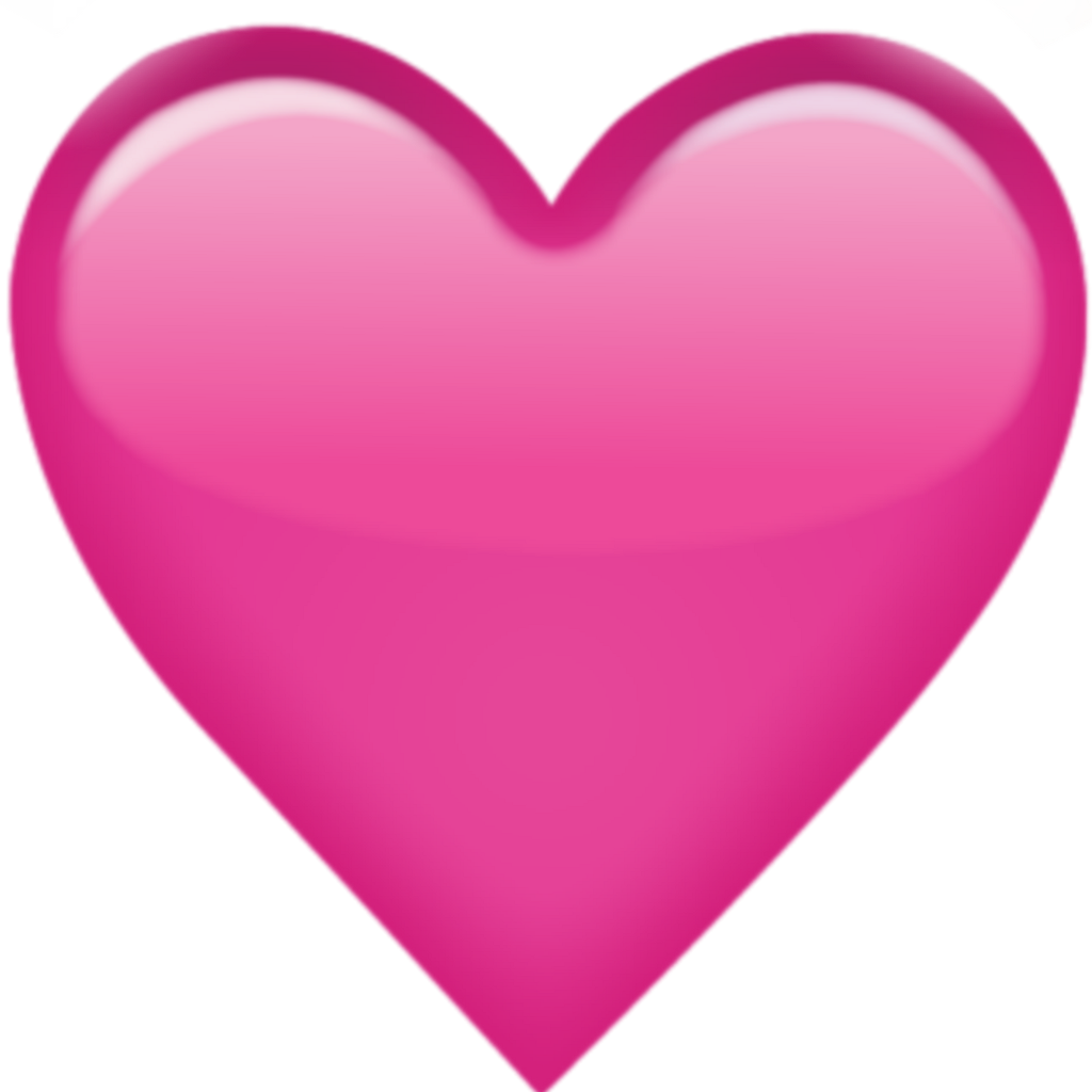 Pink Love Heart Emoji , Png Download - Pink Heart Emoji Png Clipart (1024x1024), Png Download