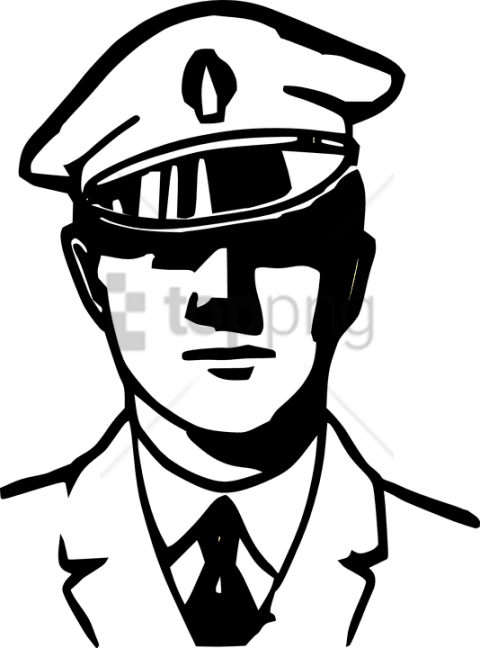 Free Png Download Policeman Png Images Background Png - Officer Clipart Black And White Transparent Png (480x648), Png Download