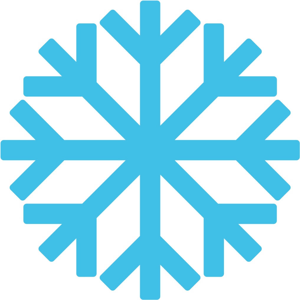 File - Emoji U2744 - Svg - Simple Snowflake Silhouette Clipart (1024x1024), Png Download