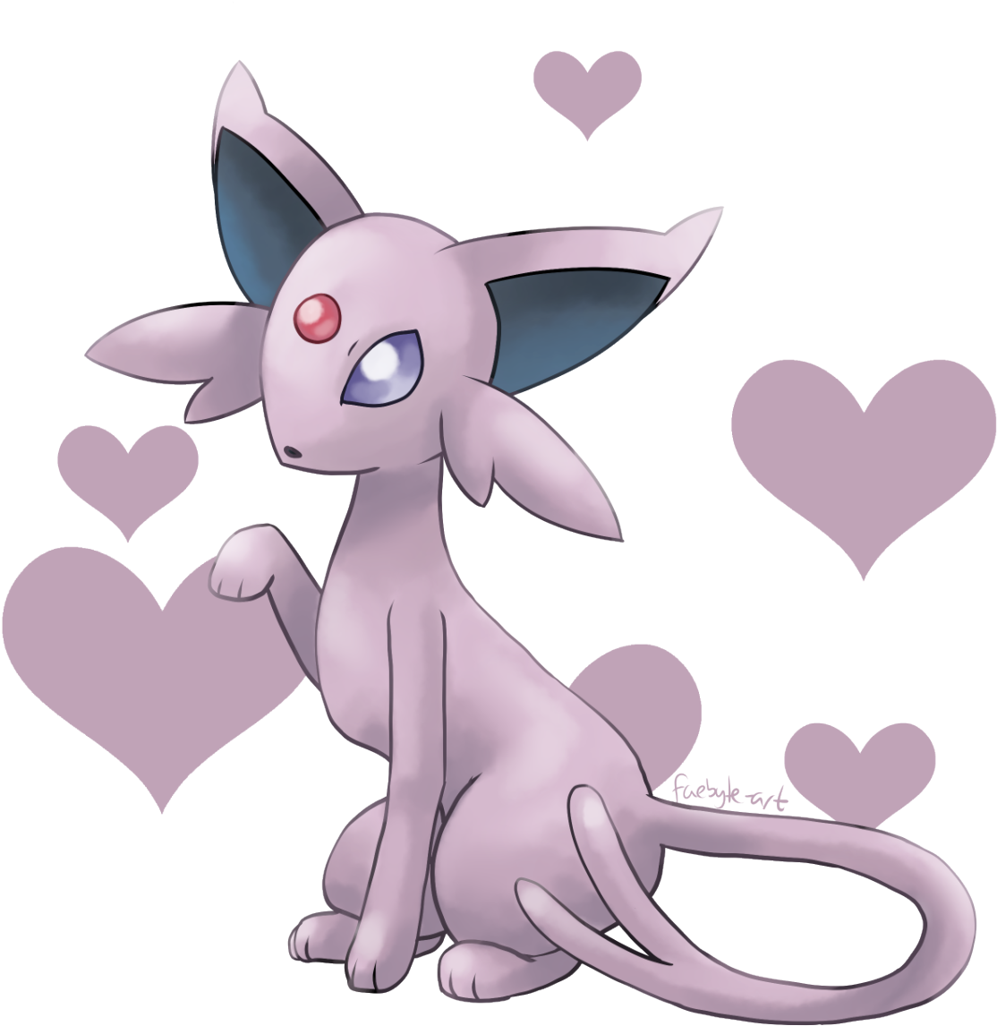 Espeon - Cartoon Clipart (1280x1288), Png Download