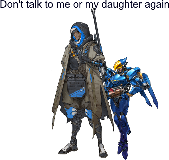Don't Talk To Me Or My Daughter Again - Ana Overwatch Clipart (574x544), Png Download
