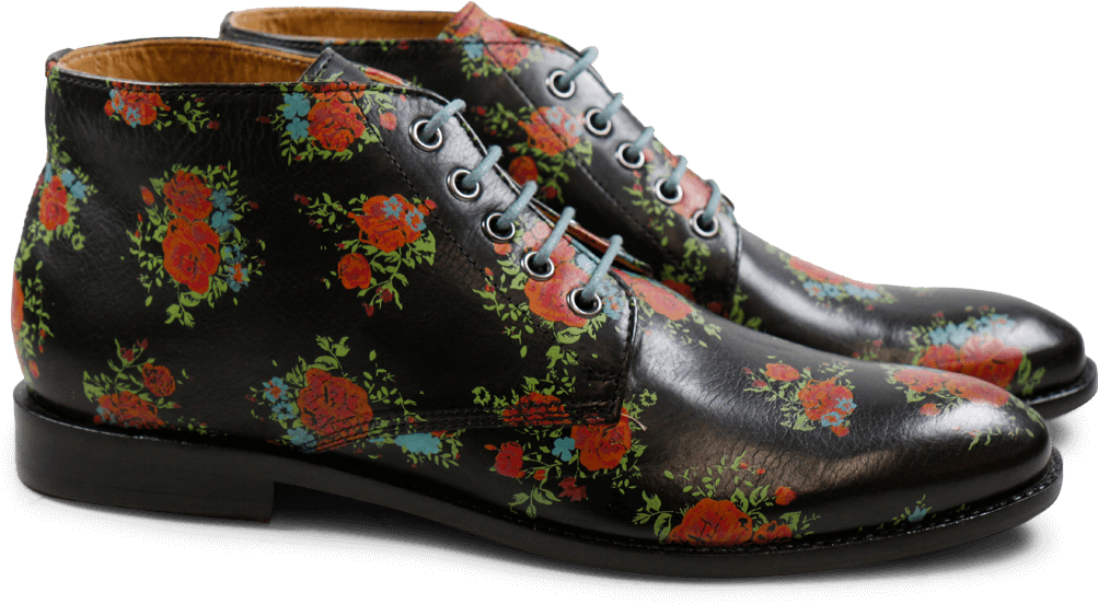 Amelie 38 Infant Black Rose Print 1 Ls Black Ankle - Outdoor Shoe Clipart (1024x1024), Png Download