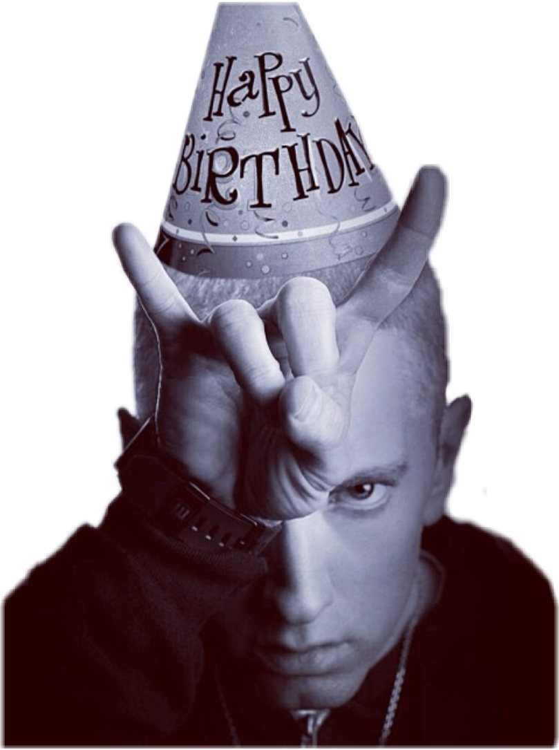 Eminem Transparent Birthday - Eminem Birthday Clipart (809x1085), Png Download