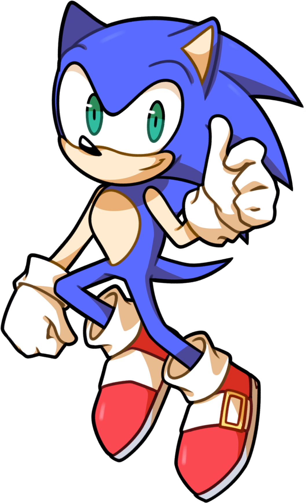 A Good Ol' Sanic - Cartoon Clipart (1280x1868), Png Download