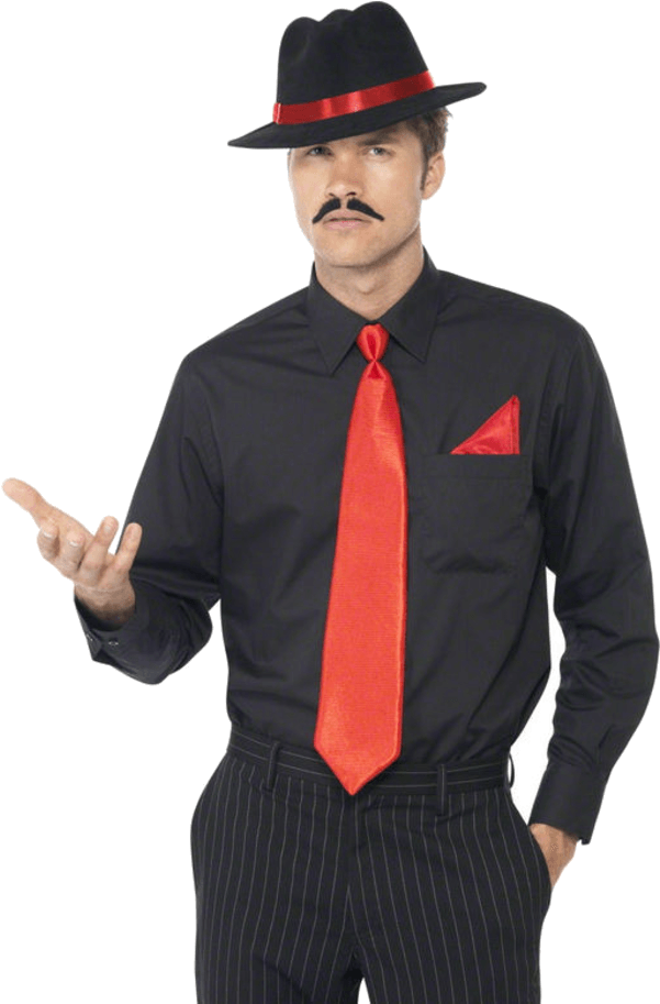 Instant Gangster Kit Red - Gangster Tie Clipart (601x913), Png Download
