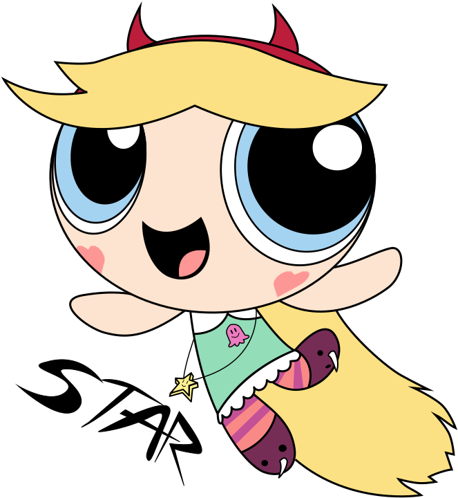 Star Butterfly Powerpuff Girls Clipart (663x720), Png Download