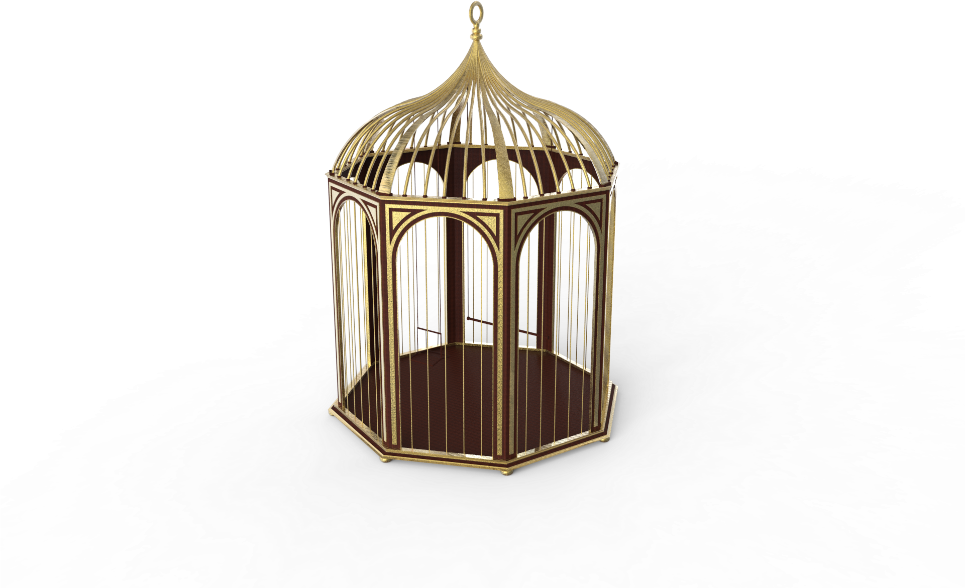 Bird Cage - 3d Model Cage Clipart (1921x1171), Png Download