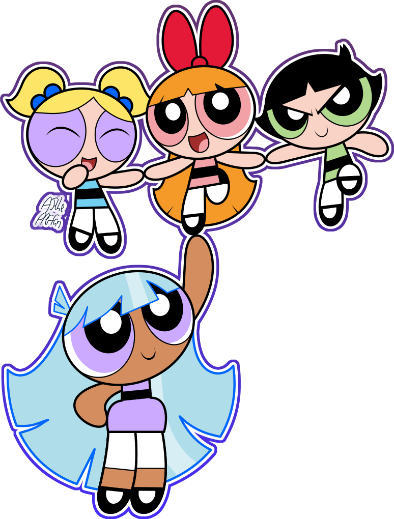 Girls Transparent Cartoon - Powerpuff Girls Midnight At The Mayor's Mansion Clipart (774x1020), Png Download