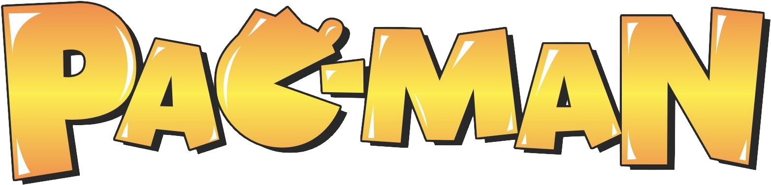 Pacman Logo Png - Pac Man Logo Png Clipart (1601x408), Png Download