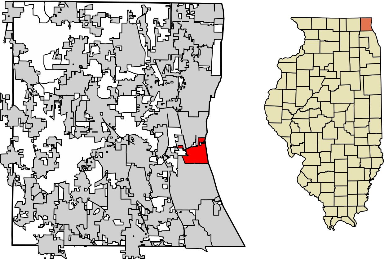 Lake County Illinois Incorporated And Unincorporated - County Illinois Clipart (1280x872), Png Download