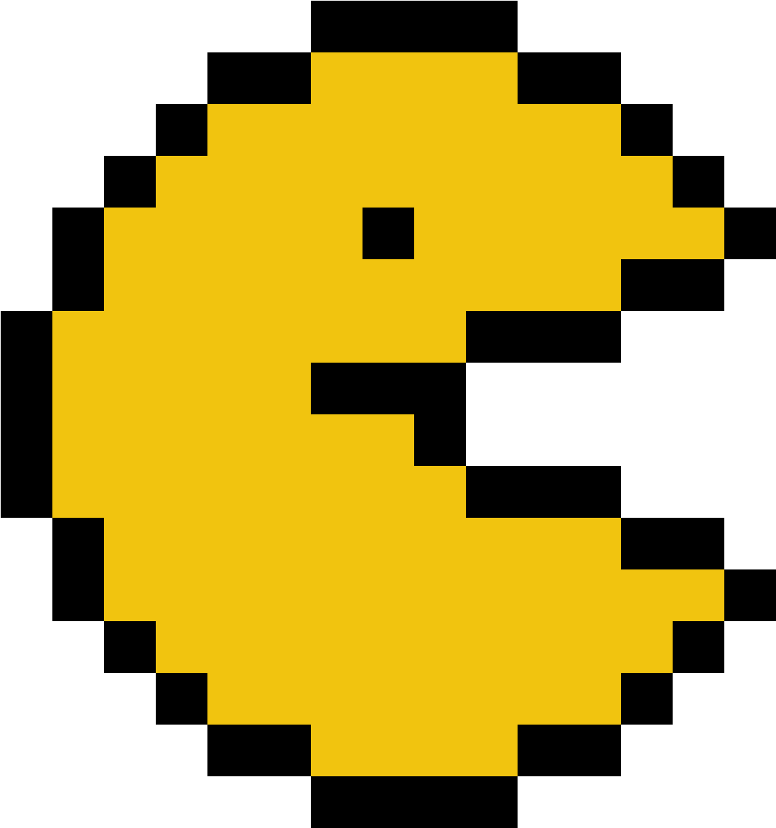 Pacman Transparent Minecraft - Pac Man Pixel Clipart (1184x1184), Png Download