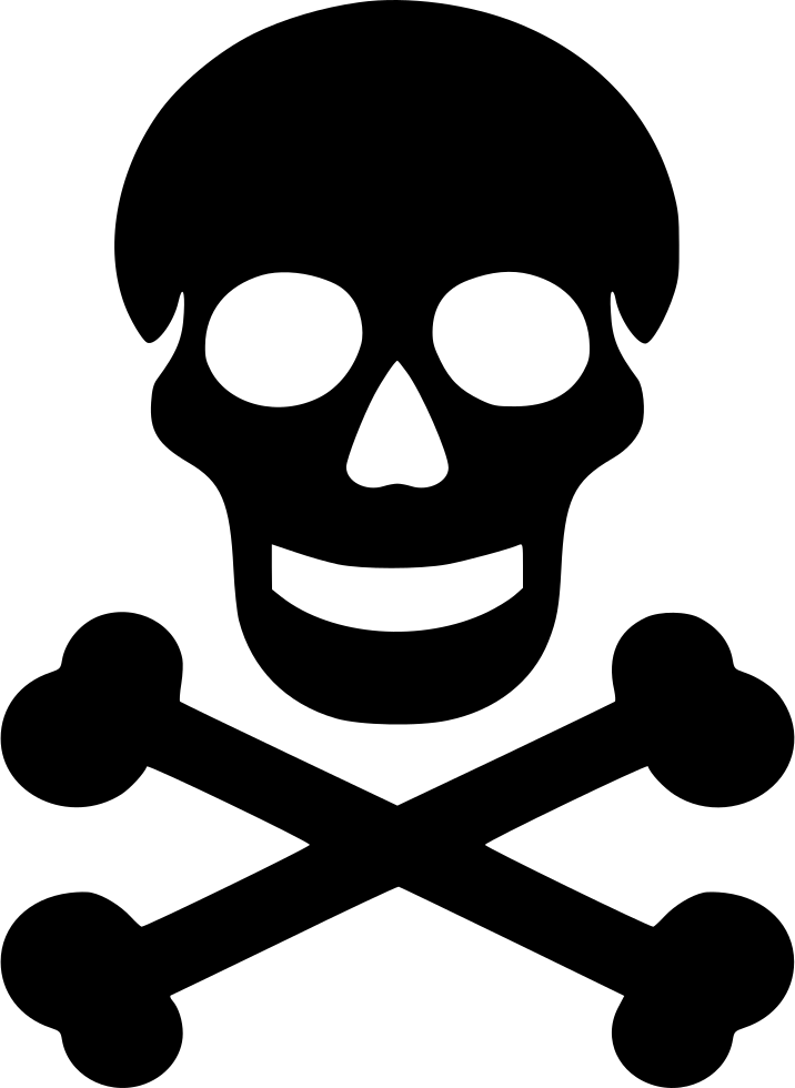 Png File Svg - Skull And Crossbones Easy Clipart (716x980), Png Download