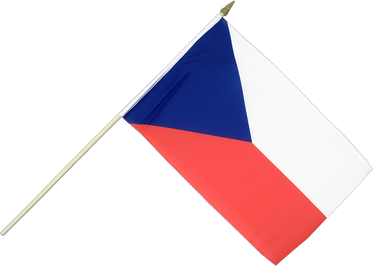 Stick Included For Flag-waving - Drapeau République Tcheque Png Clipart (1500x1260), Png Download