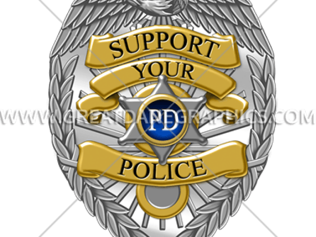 Support Police Badge Stickers Decals Clipart (640x480), Png Download