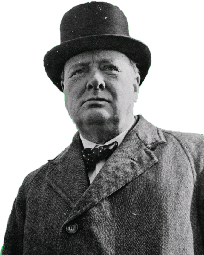 Download Winston Churchill Staring Transparent Png - Winston Churchill Png Clipart (683x852), Png Download