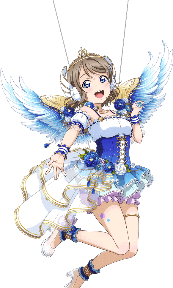 Love You Transparent Watanabe Live Card - Love Live Sunshine Angel Clipart (582x965), Png Download