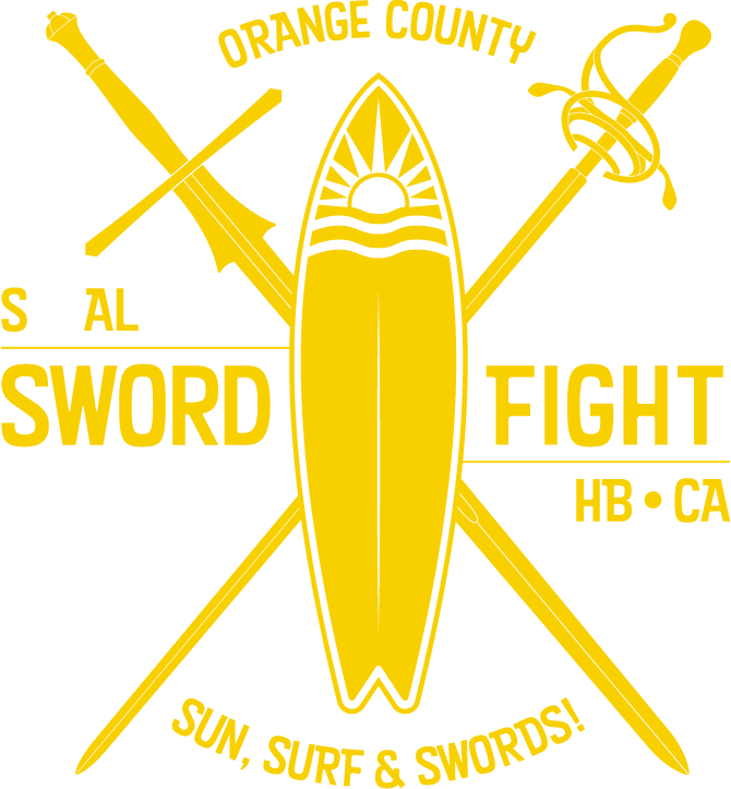 Socal Sword Fight Yellow - Graphic Design Clipart (670x723), Png Download