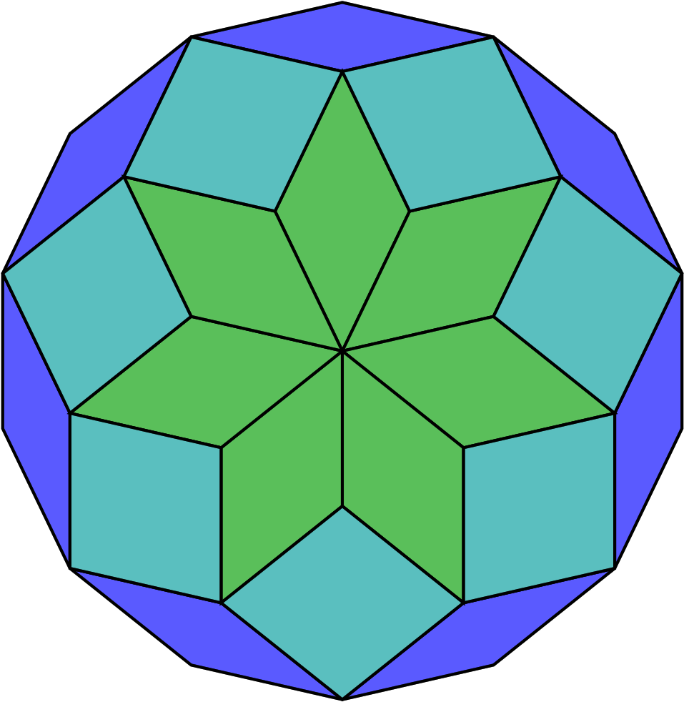 14 Gon Dissection Star Clipart (998x1024), Png Download