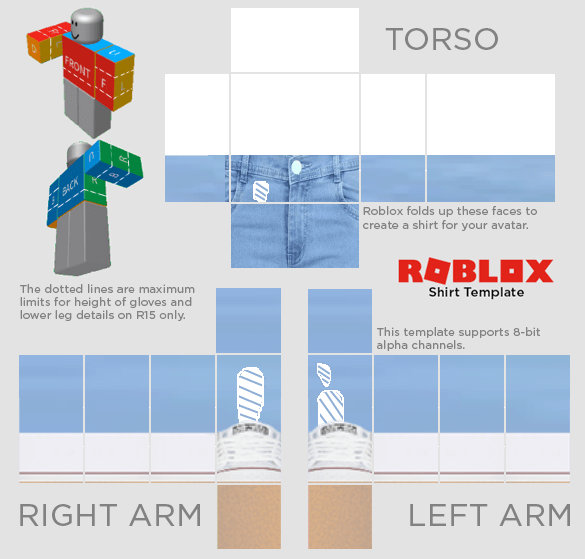 Roblox Transparent Shirt Template 2018 Clipart (585x559), Png Download