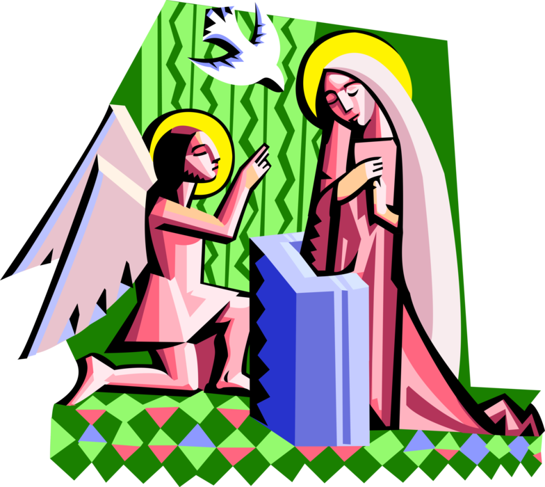 Vector Illustration Of Spiritual Angel Gabriel With Clipart (784x700), Png Download