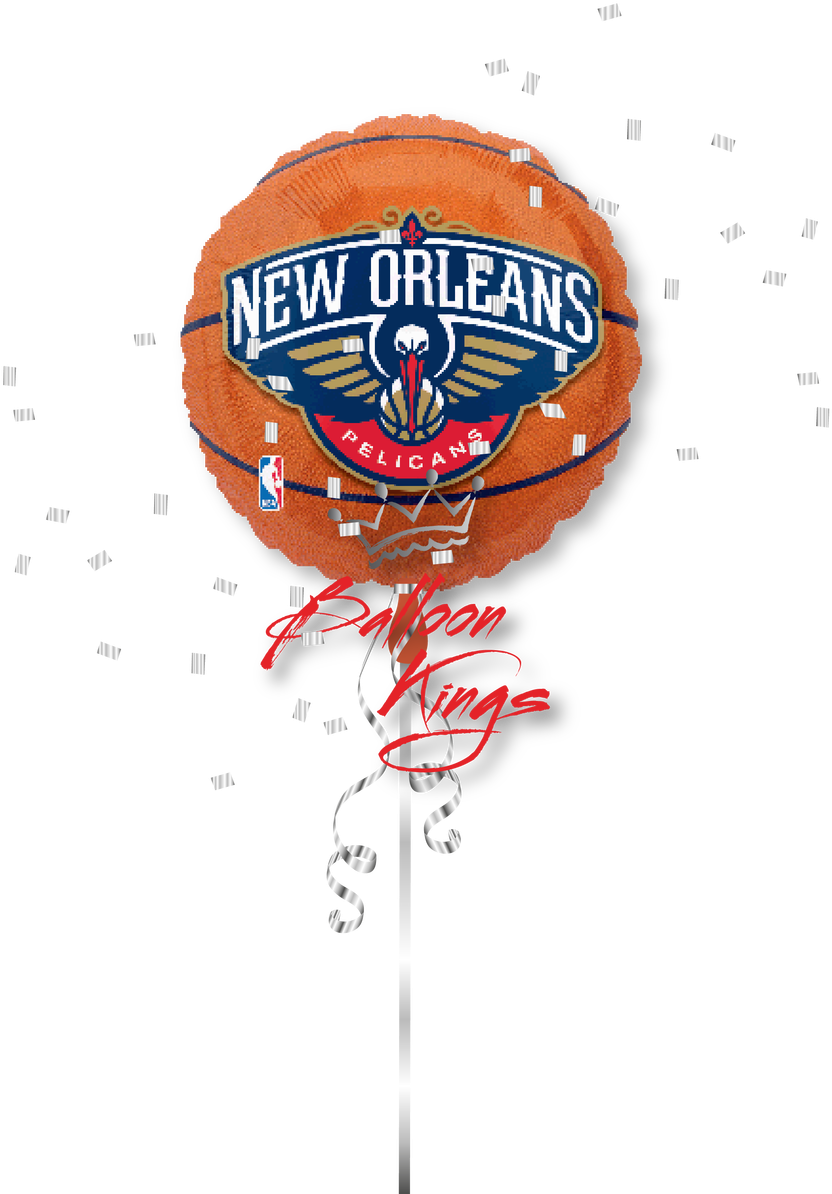 New Orleans Pelicans - Golden State Warrior Balloons Clipart (1068x1280), Png Download