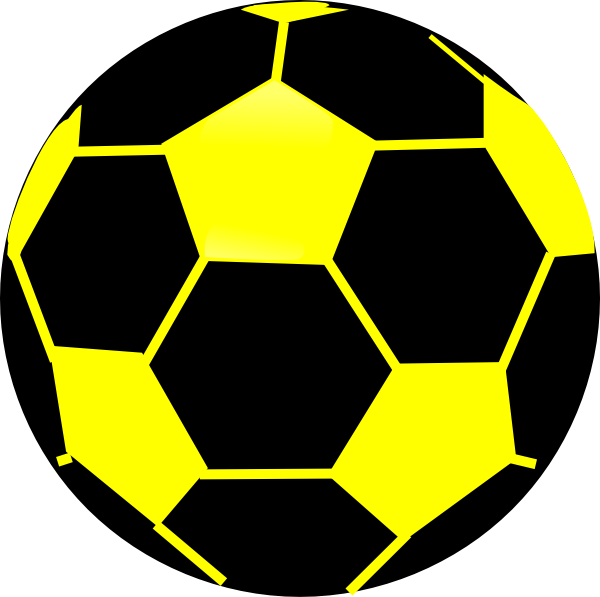 Black - Black And Yellow Ball Clipart (600x597), Png Download