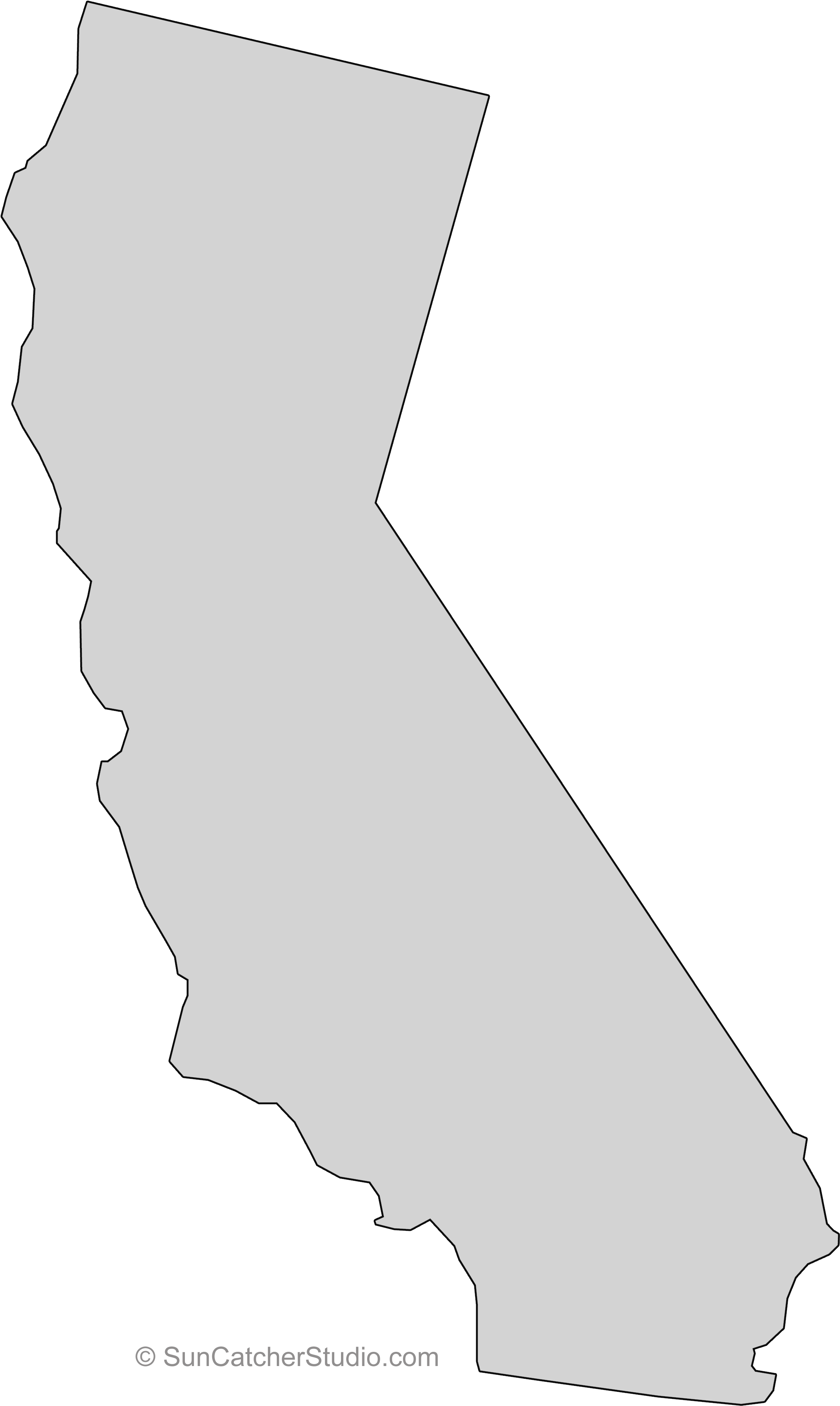 State Quilt Patterns - California Black And White Clipart (2437x3803), Png Download