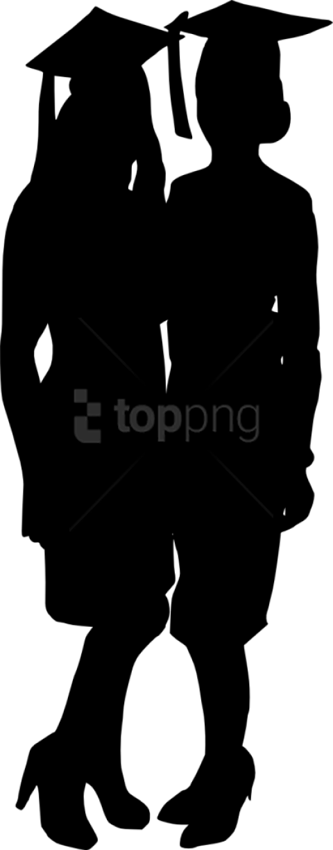 Free Png Graduation Silhouette Png - Graduation Silhouette Clipart (480x1223), Png Download