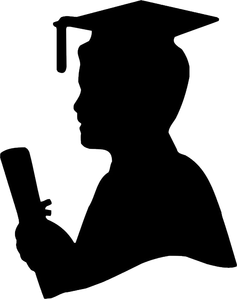 Graduation Boy Freetoedit Sticker Abrar Png Graduation - Silueta De Hombre Graduado Clipart (792x1000), Png Download