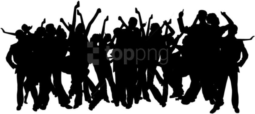 Free Png Party People Silhouettes Png Png - Party People Silhouette Png Clipart (850x379), Png Download