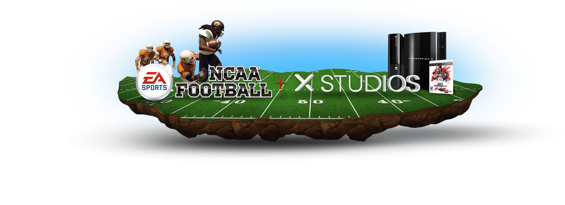 Ea Sports Ncaa Football Supersim - Ncaa Football 13 Cover Clipart (1982x719), Png Download