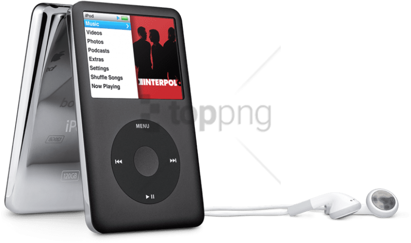 Free Png Ipod Png Png Image With Transparent Background - Ipod With Headphones Transparent Clipart (850x516), Png Download