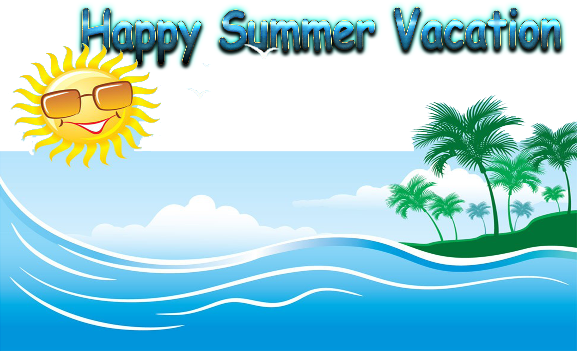 Summer Vector Clipart (1920x1200), Png Download