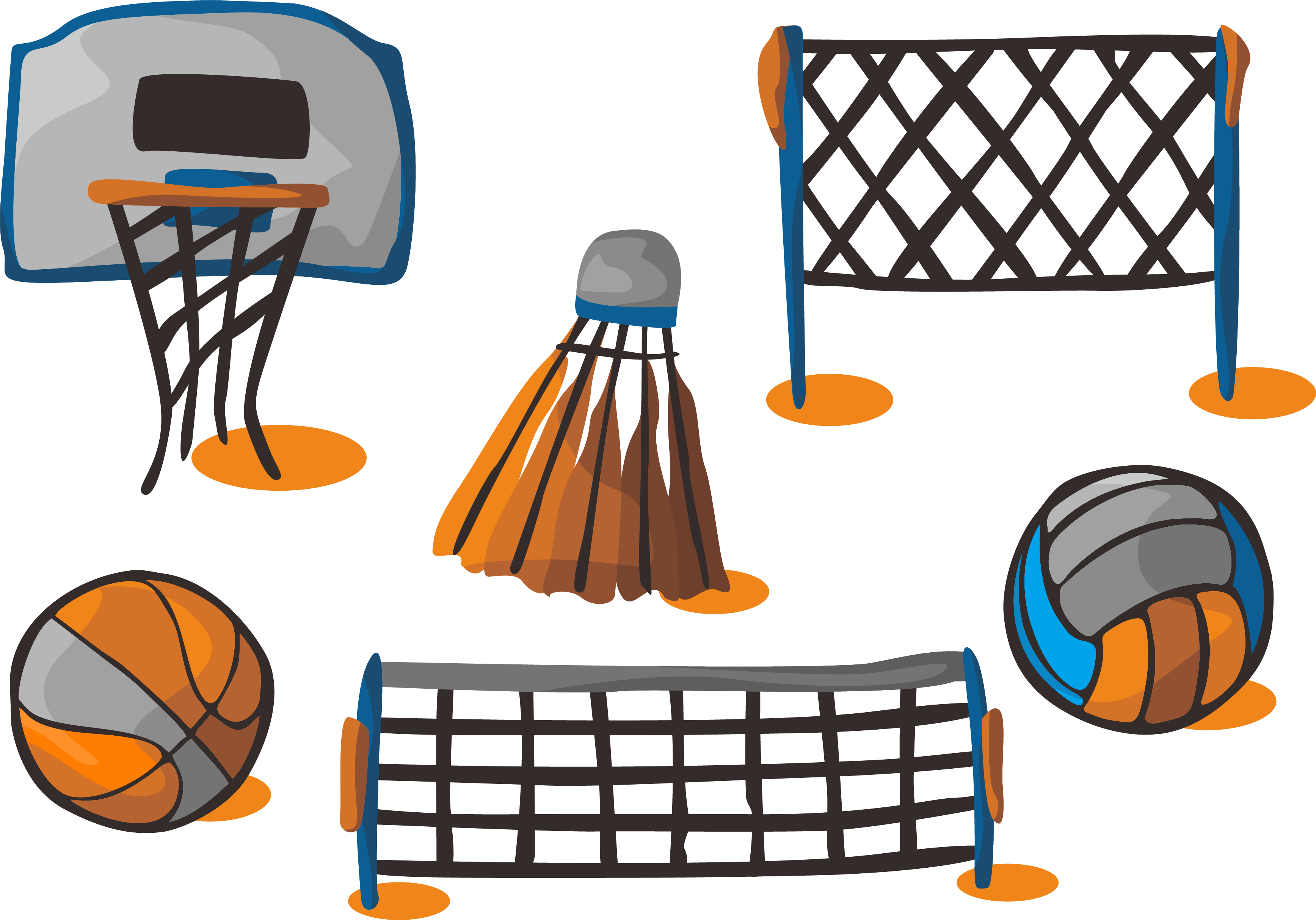 Stock Badminton Ball Free On Dumielauxepices Net - Volleyball Clipart (3471x2426), Png Download