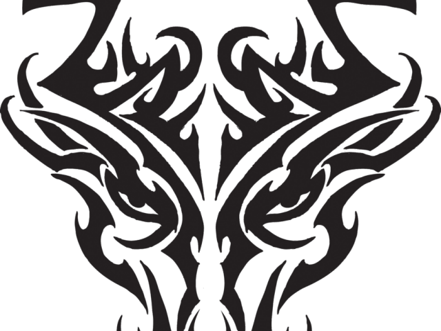Body Art Tattoos Png Transparent Images - Tribal Dragon Head Tattoo Clipart (640x480), Png Download