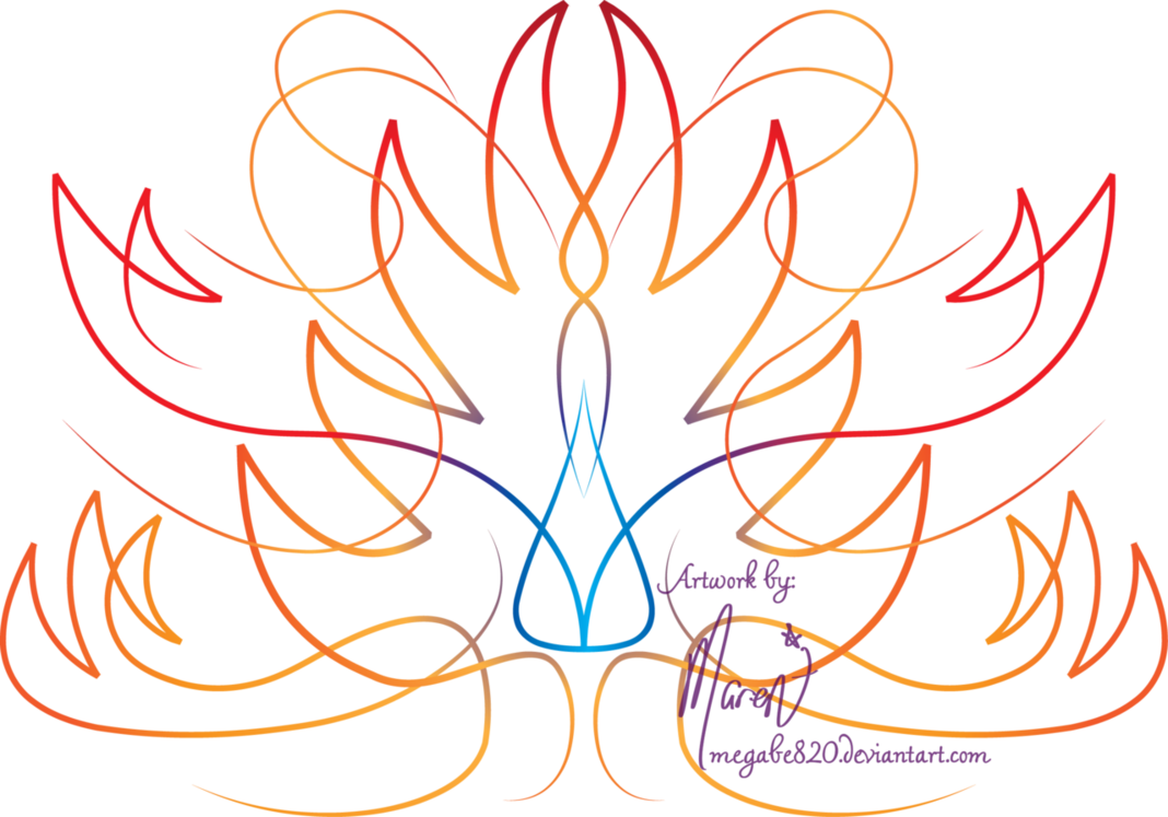 Fire - Pinstripe Flames Designs Clipart (1068x747), Png Download