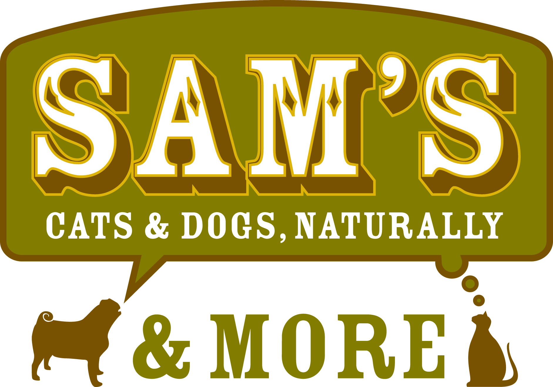 Sam's Cats & Dogs, Naturally - Graphic Design Clipart (1882x1319), Png Download