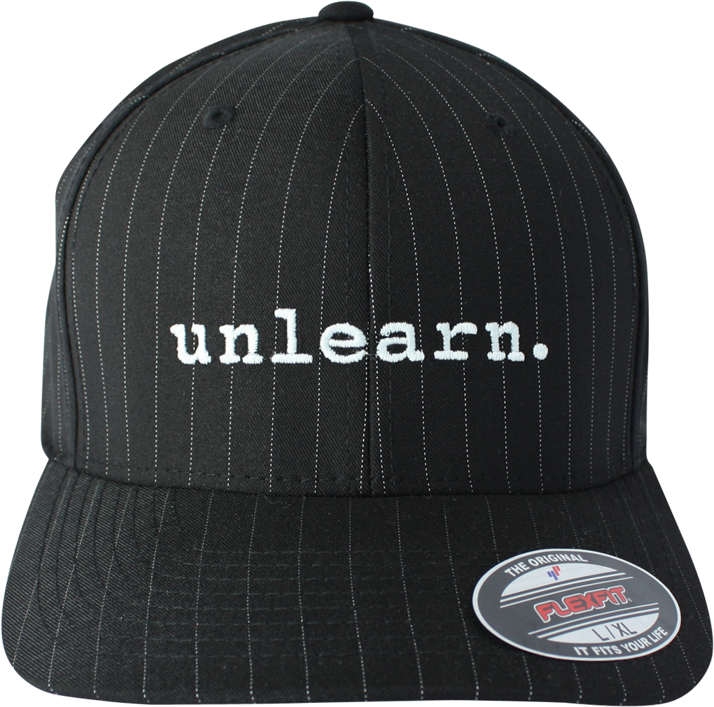 Black Pinstripe Flexfit Hat - Baseball Cap Clipart (1020x1010), Png Download